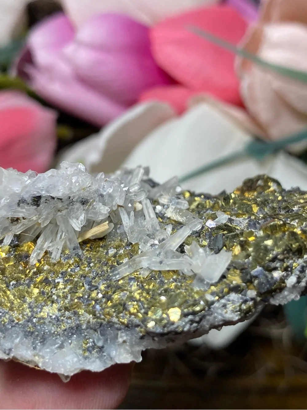 Skeletal Quartz & Pyrite